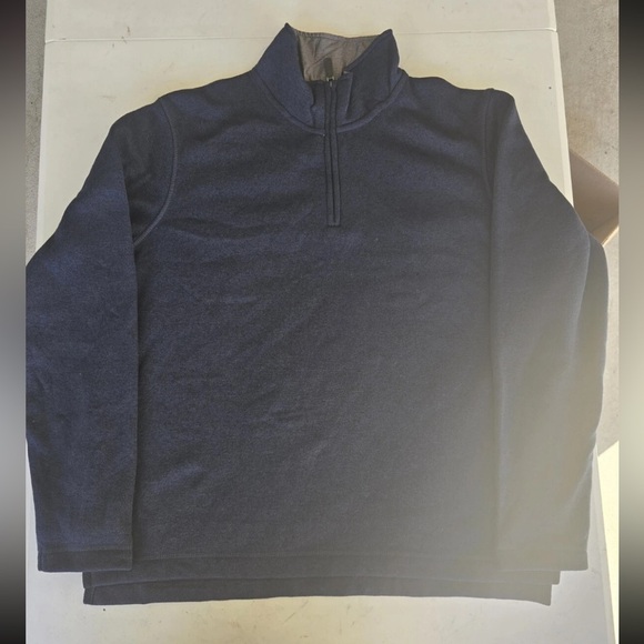 Wrangler Authentics Men's 1/4 Zip Solid Pullover Sweater Blue Sz M New Henley - Picture 4 of 12